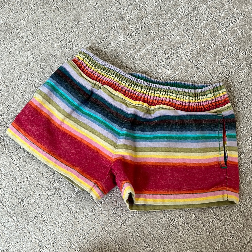 Peek Rainbow Striped Shorts